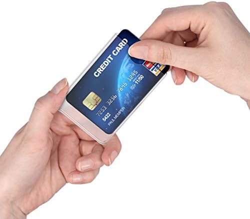 kwmobile 10 Броя Калъфи За кредитни карти - Прозрачни притежателите на идентичността