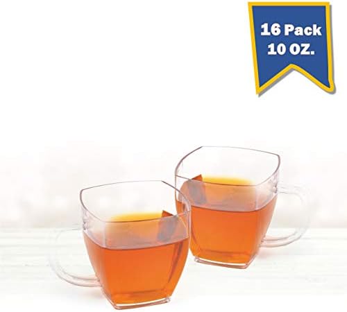 Прозрачни Пластмасови чаши Чай с дръжка, за Еднократна употреба, пластмасови чаши за кафе, 10 Грама са идеални за приготвяне