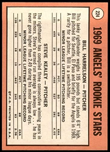 1969 Topps 224 Начинаещи Ангели Бил Харелсън / Стив Kealey Ангелите Лос Анджелис (Бейзболна картичка) EX/MT + Angels