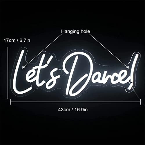 Неонова реклама с DVTEL Lets Dance, Индивидуален Декор за празнуване на партита, USB Led Нощни Лампи, Акрилни Неонови Лампи,