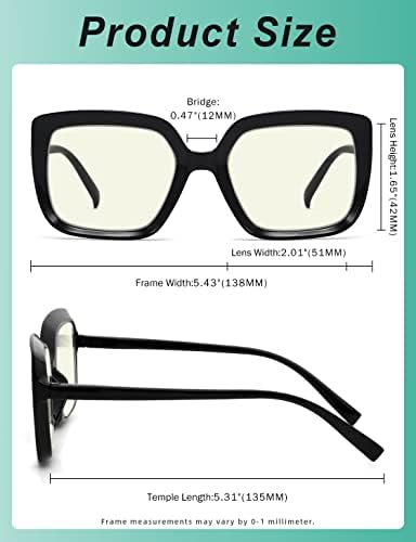 Eyekepper Спестете 10% на 4 опаковки кв. компютърни ридеров и очила за четене със синьо светофильтром голям размер