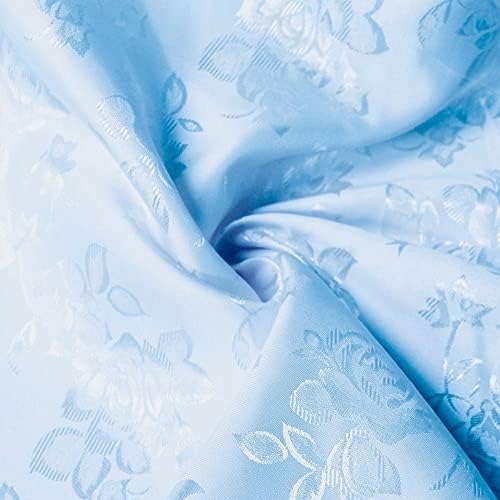 Нови тъкани Daily Kayla Светло Синята Полиестерна Жаккардовая Брокат с цветен Модел, Сатен Плат by The Yard - 10004