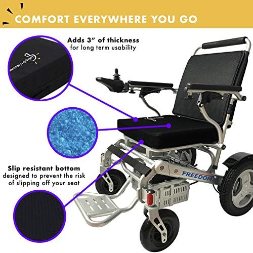 Възглавница за инвалидни колички Lifestyle, Водоустойчив Ортопедична възглавница Гел за седалка за подкрепа на гърба, опашната кост, ишиас, за облекчаване на болката п?