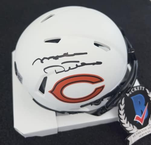 Мини-каска NFL Chicago Bears с автограф на Майк Дитки и автограф на Бекет