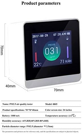JAHH Стаен Термометър ФПЧ2.5 Тестер за качеството на въздуха TFT Дисплей Електрически Измерване на температура и