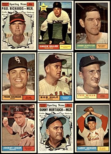 1961 Пълен комплект Topps Baseball High Number (Бейзболен комплект) EX+