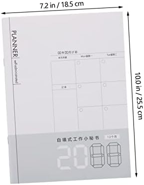 Tofficu 2 елемента Бележник Джобни Календари Планер на 12 Месеца от Дневния ред Бележник Мини Бележки Хартия За Посещения