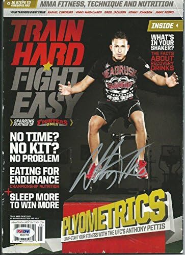 Антъни Петтис подписа автограф за списание Train Hard, Fight Лесно Magazine PSA/ DNA COA UFC - Списания UFC с автограф