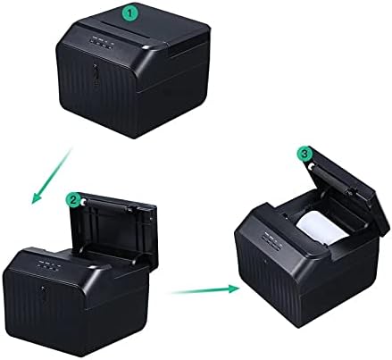 Принтер за етикети 58 мм USB термични принтери проверки Qr код Стикер с баркод, Лигав принтер (Цвят: черен размер: един размер)