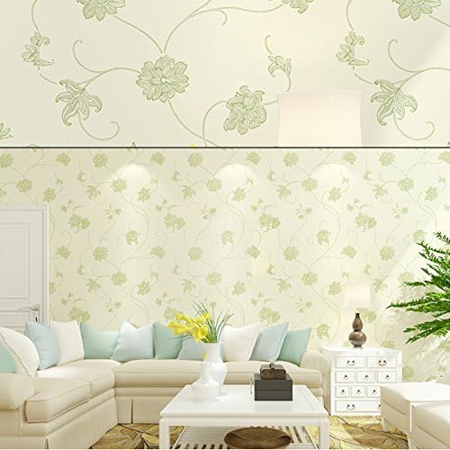 Ролка хартия плочки за защита мебели Yifely Install Easy Green Flower Self-Adhesive, 17,7 инча 19,7 фута