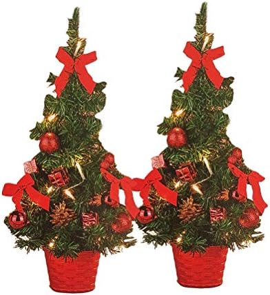 KESYOO 45 см Украса за Коледно Led Настолен Мини-Коледна Елха Модел Настолни Занаяти, изработени Декорации за
