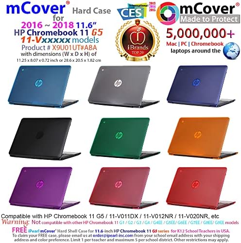 Калъф mCover е Съвместим само с преносими компютри HP Chromebook 11 серия G5/11-Vxxxxx с диагонал 11,6 инча ~ 2018 г. (не