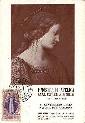 Vi Centenario Della di Nascita S. Caterina MIlano, Italy Original Vintage Postcard