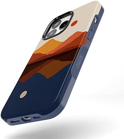 Калъф Casely за iPhone 14 Pro Max | Противоположностите се привличат | Калъф с цветни блокчета Day & Night Mountain |