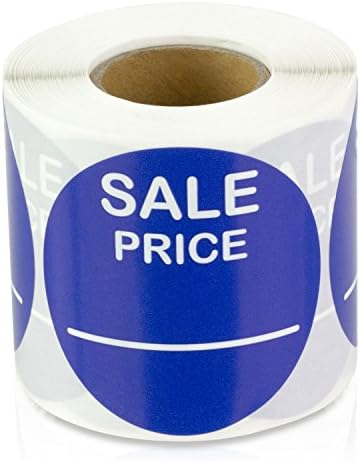 Етикети OfficeSmartLabels (2 x 2 инча, 600 етикети) с предварително отпечатан син цвят На цена за продажба на Ценовите