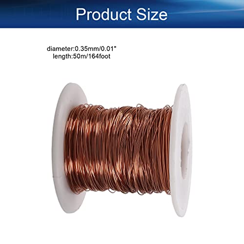 Bettomshin 0,35 mm, Вътрешен Диаметър Магнитна жица, Эмалированная Медни жици, макара за навиване, дължина 164 фута,
