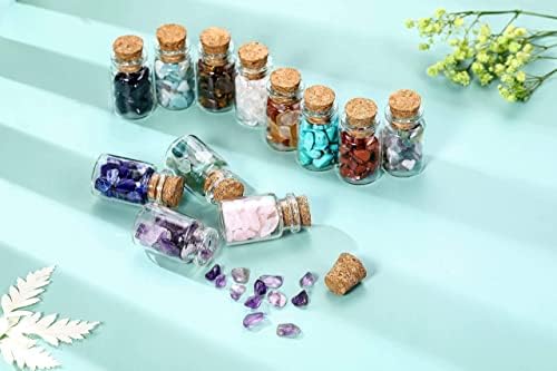 Комплект магически Пръчки с Лечебни кристали CrystalTears Комплект с Набор от Бутилки със Скъпоценни камъни