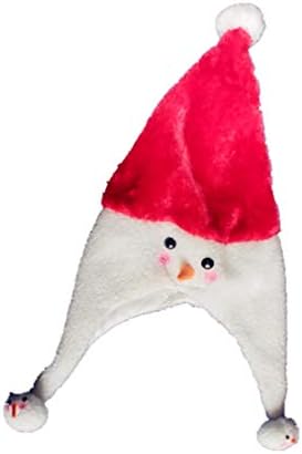 Amosfun Червена Шапка На Дядо Коледа Коледна Плюшен Шапка Снежен Човек Шапчица-Бини Капачка За Двойки Коледен