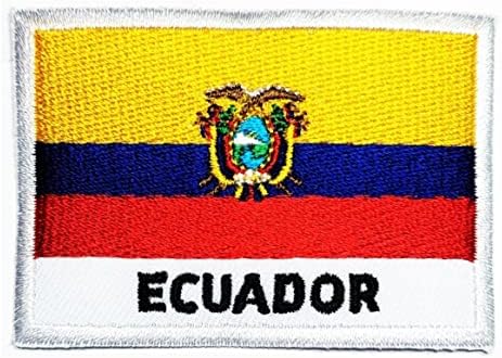 Салфетки Плюс 3шт. 1.7X2.6 инча. Нашивка с Флага на Еквадор Флаг на Страната Бродирана Апликация на Емблемата на Униформи