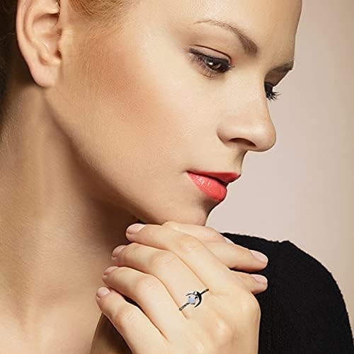 2023 Нов пръстен, женско декоративно пръстен, творчески гривна с цирконием, диамантени красив пръстен (сребро, 6)