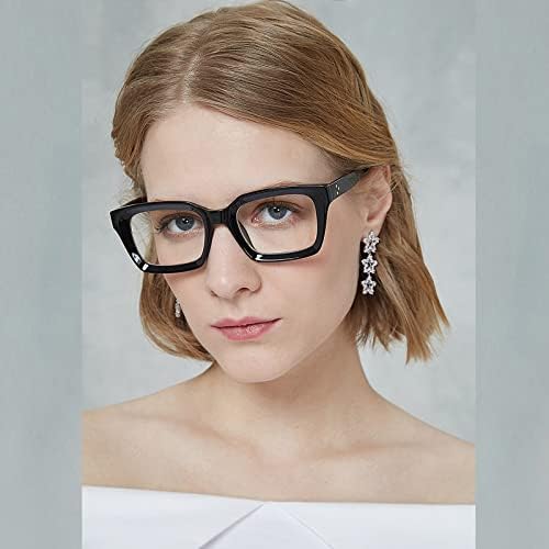 Yulben извънгабаритни квадратни очила за четене за жени, на 3 опаковки, блокиране на синя светлина, модерен дизайн,