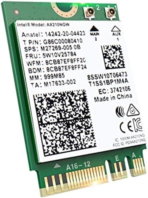 Безжична карта AX210NGW WiFi 6E за лаптоп, Bluetooth 5,3, Wpa3, Трибандов безжичен модул 6 Ghz с МУ-MIMO,