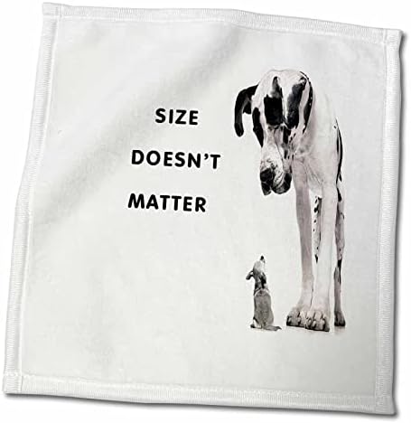 3dRose Florene Humor - Приказно Едно Малко Кученце И Едно Голямо Куче - Кърпи (twl-80230-1)