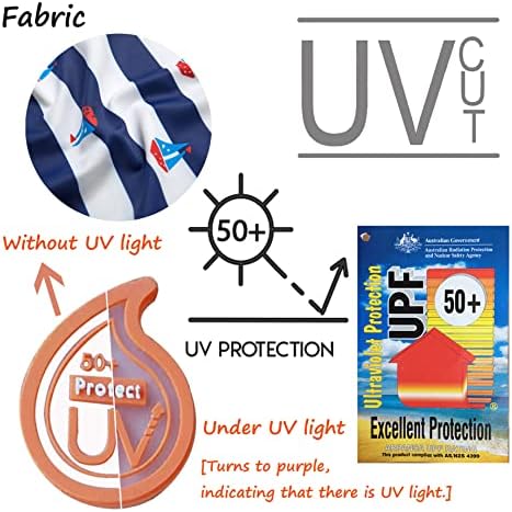 Слънцезащитен Костюм за Малки Момчета, Бански костюм за Деца UPF 50 +, едно Парче Плажен Рашгард с Шапка, Защита От Слънцето