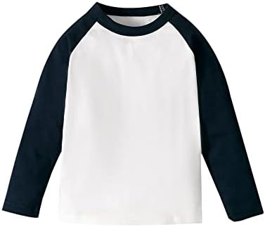 Sanpersonlin/ Тениска За Малки Момичета И Момчета, Тениска Raglan, Бейзболна Тениска, Памучен Тениска С Къс Дълъг Ръкав, Обикновена Риза