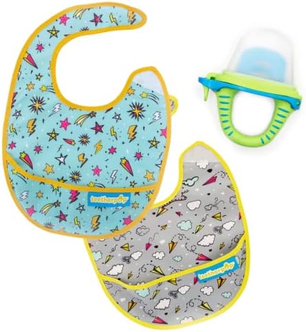 Бебешки лигавници teetherpop за момичета и Момчета, Миещи се, Водоустойчива, за деца 6-18 месеца