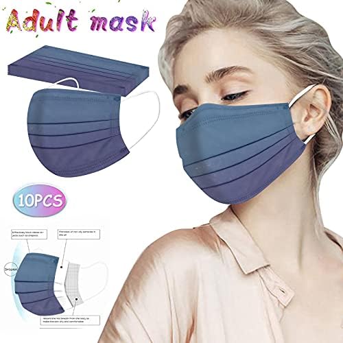 TOTGO за Еднократна употреба Кърпа за лице за възрастни, 10 бр., маски за лице с Градиентным Дизайн, 3-слойна,