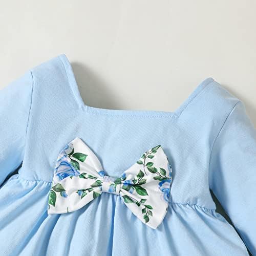 Haokaini/ Есен Памучни Дрехи за малките Момичета, Обикновена Блузи с Дълъг ръкав и Квадратна Катарама, С Къдри, Панталони