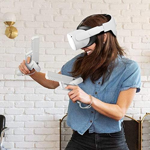 Аксесоари Eyglo VR Game un G Grip и стенни поставки за притежателя на дисплея на слушалката Oculus Quest 2 и контролери, седалките Oculus Quest 2 VR PISTOL Grip Повишават качеството на възпроиз