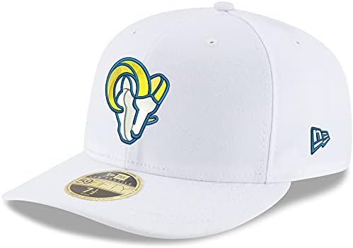 Мъжка бяла шапка New Era Los Angeles Овни с Алтернативен логото на Omaha Low Profile 59FIFTY Приталенная Шапка