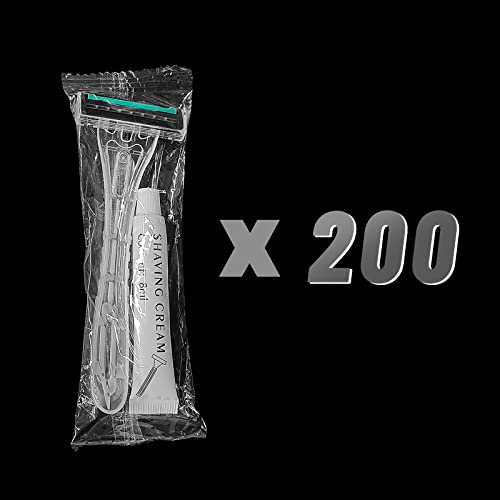 (200 пакети) Самобръсначки за Еднократна употреба Kheoxusa, за Еднократна Самобръсначка За мъже, Самобръсначка за Еднократна употреба С две Остриета, за Еднократна Само?