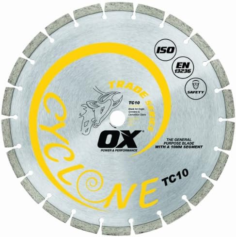 OX OX-TC10-12-20 12-инчов диамантен нож с общо предназначение, диаметър 20 мм