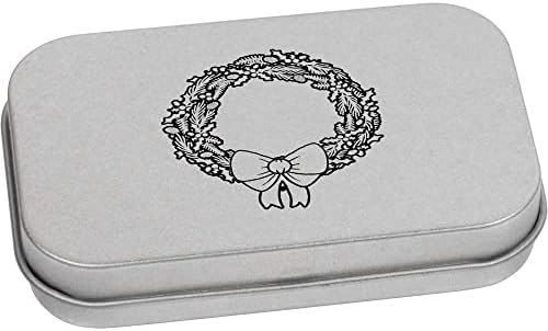 Метална Лидице кутия за канцеларски материали Azeeda Коледен венец и лентата на панти / Кутия за съхранение (TT00189062)