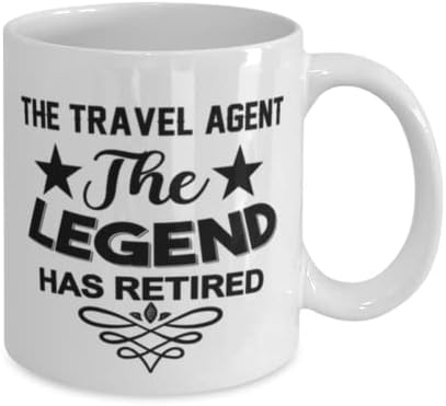 Чаша туристически агент, една Легенда се пенсионирах, Нови Уникални Идеи за Подаръци за туристически агент, Чаена Чаша,