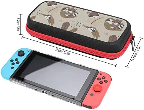 Калъф за носене Sloth and Енот Switch, Съвместими с Nintendo Switch, Защитен Твърд калъф, Преносима чанта с Играта,