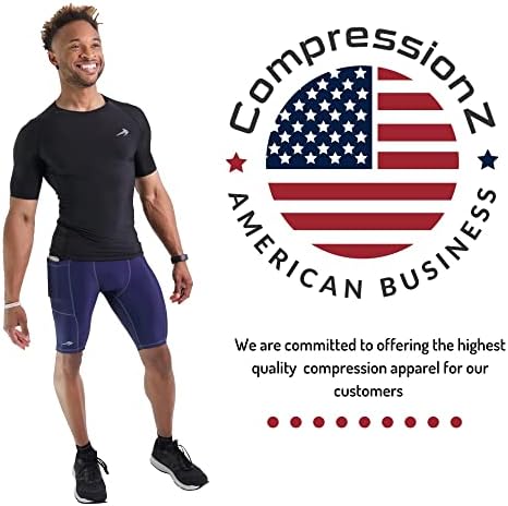 Компресия шорти CompressionZ Мъжки - компресия облекло бельо за спорт - Дълги тренировки, Тежести, Каране На Велосипед,