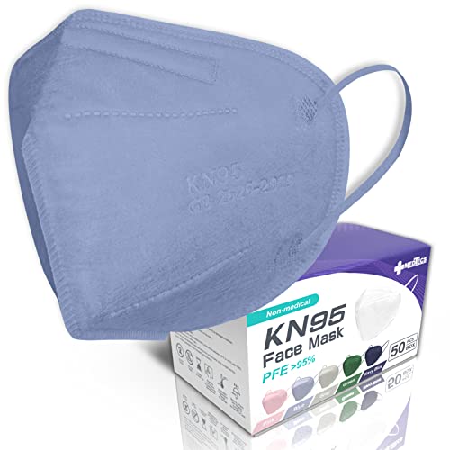 Еднократна маска за лице Medtecs KN95 в индивидуална опаковка, с 5-слойной защита и много широки еластични ушни панти, ефективността на филтриране ≈ 95% | Удължител маска в
