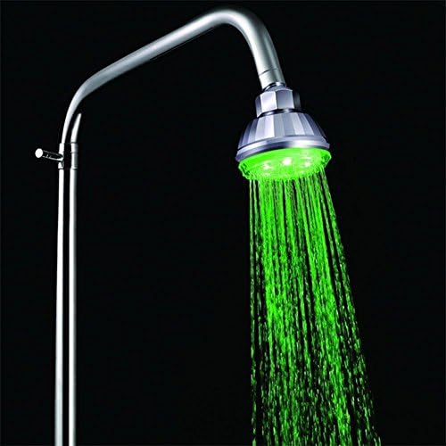 NPLE-Горния водосберегающий душ с полирани Дюза за баня, 7 Цветни led Пръскачки