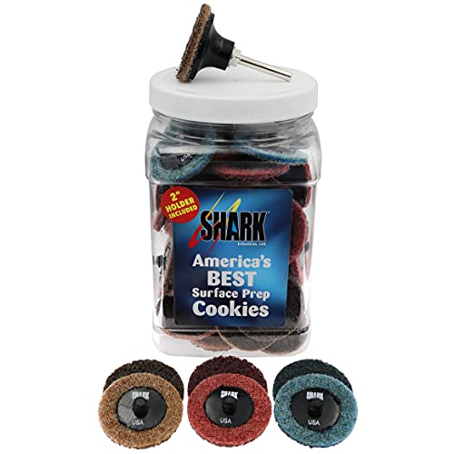 Shark Industries PN-13095 25-опаковъчни Быстросменные та за подготовка на повърхността с тройно обработка, диаметър 3
