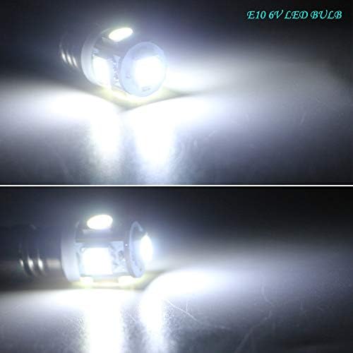 EverBright White E10 Led Лампа за фенерче 1446 1447 1449 Замяна на Винтови лампа за Фенерче Играчка Кола Мотор