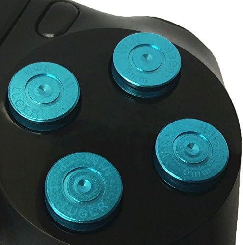 Потребителски бутони Gametown Metal Blue 9mm Bullet за контролери PS4 DualShock 4