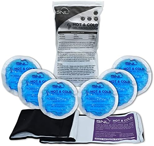 Пакети с лед SNL Quality [6 гелевых опаковки], за Многократна употреба, Кръгли, с мека тъкан подложка, за