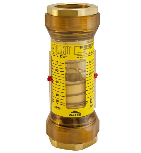 Разходомер Hedland H624-007-R EZ-View, Полифенилсульфон, За използване с вода, диапазон на разхода 1-7 gpm,