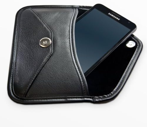 Калъф BoxWave, който е Съвместим с Samsung Galaxy A51 (Case by BoxWave) - Луксозни Кожена чанта-месинджър, дизайн своята практика-плик