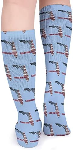 Florida Домашни Овални Спортни Чорапи Чорапи-Тръба Високи Чорапи за Жени И Мъже, Бягащи от Ежедневните Вечерни