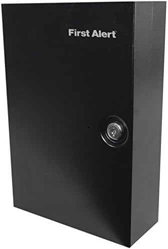 Шкаф за ключове First Alert е от стомана 3060F за стенен монтаж, 0,15 куб. фута, черен